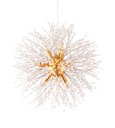 Ver imagem 1 de Lustre Pendente Cristal Flor Dente De Leão 50 Cm Para Sala Estar Jantar E Quarto: Dourado