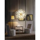 Ver imagem 6 de Lustre Pendente Cristal Flor Dente De Leão 50 Cm Para Sala Estar Jantar E Quarto: Dourado