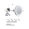 Espelho com Luz - Redondo - Ef-l 8 - E6510 - Cromado - 3