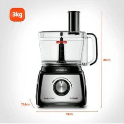 Multiprocessador Mondial Turbo Chef 5 em 1 Preto 220v Mpn-01-b - 4 Multiprocessador Mondial Turbo Chef 5 em 1 Preto 220v Mpn-01-b - 4