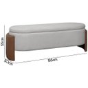 Ver mais imagens de Recamier Sapateira Baú Império King Size 195cm Bouclê Facto - Sofa Store:bouclê Cinza