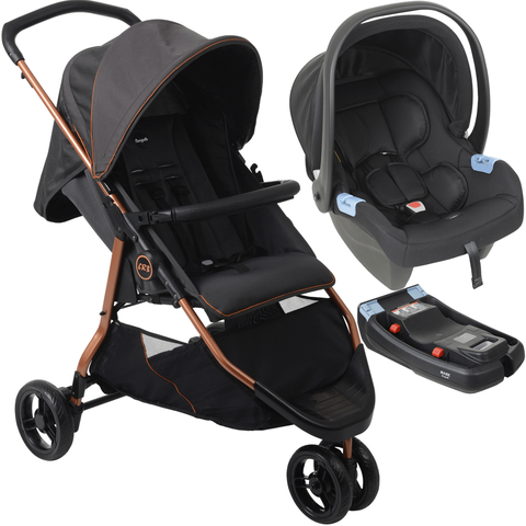 Carrinho de Bebe Bebe Conforto Base Burigotto Cr3 Gray Cobre