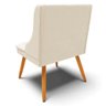 Cadeira Estofada para Sala de Jantar Pés Palito Lia Linho Areia - Ibiza - 8