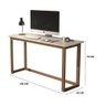 Mesa Escrivaninha Off White Com Pes De Madeira Pequena 120cm - 3