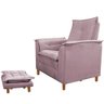 Poltrona Amamentação Sala de Estar Maria Puff e Almofada Rose - 3