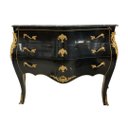 Ver imagem 1 de Cômoda Clássica Preta com 3 Gavetas - 88x127x59cm Prime Home Decor Clássico