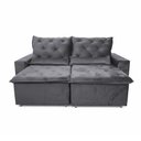 Ver imagem 4 de Sofá Retrátil Premium Cinza 150m Reclinável e Suede Ultra Macio 2 Módulos Milão Cinza