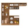 Armário De Cozinha Modulado Clarice Carvalho/Off White - Móveis Arapongas - 2