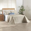 Ver imagem 1 de Kit Cobre Leito Colcha Marley Casal Dupla Face - Cáqui