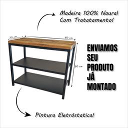 Kit Sapateira Banco Cabideiro Industrial 60 cm Preta CHP - 3