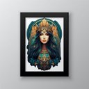 Ver imagem 2 de Quadro Decorativo Signo De Gêmeos 45x34cm - com vidro:Madeira preta