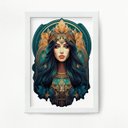 Ver imagem 1 de Quadro Decorativo Signo De Gêmeos 45x34cm - com vidro:Madeira preta