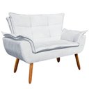 Ver imagem 5 de Kit 01 Namoradeira e 02 Poltronas Opala Suede Pés Palito