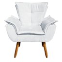 Ver imagem 3 de Kit 01 Namoradeira e 02 Poltronas Opala Suede Pés Palito