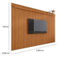 Ver imagem 3 de Painel Suspenso Home Tv até 72 Polegadas Prateleira Ripado Versátil 2.2:nature