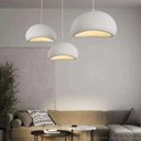 Ver imagem 4 de Pendente Cogumelo Gypsum Branco 50x40cm Soquete E27