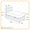 Cama Box Baú + Cabeceira Marrom E Colchão Solteiro 88cm - 7
