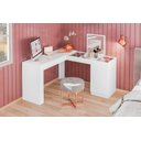 Ver imagem 1 de Escrivaninha Penteadeira de Canto com Espelho Star:branco