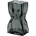 Ver imagem 1 de Vaso Decorativo Cachepô Enfeite  24x14x11cm Vidro Cinza Nh