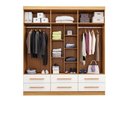 Ver imagem 3 de Guarda Roupa de Casal Majestic 6 Portas 6 Gavetas Batrol Freijo com Off White