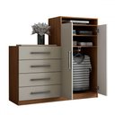 Ver imagem 7 de Cômoda Paris 2 Portas 4 Gavetas Cinamomo/off White - Panorama Móveis