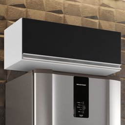 Armário Aéreo Geladeira 70cm Texas Branco/Preto - Lumil Móveis - 2