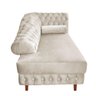 Divã Chesterfield Juliette 160cm Pés Chanfrado Veludo Nude - 2