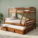 Ver imagem 1 de Cama Treliche Casal Casal Madeira Maciça 3 Gavetas:Castanho Claro