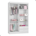 Ver imagem 2 de Guarda Roupa Infantil Lyfa 4 Portas 2 Gavetas MDP Branco AJL Móveis