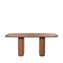 Ver imagem 1 de Mesa de Jantar Retangular para 6 Lugares Lintz 184 cm - Canella c/ PU Caramelo