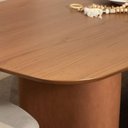 Ver imagem 2 de Mesa de Jantar Retangular para 6 Lugares Lintz 184 cm - Canella c/ PU Caramelo