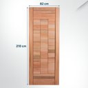 Ver imagem 2 de Folha de Porta Maciça em Eucalipto Acabamento Natural 210x82cm PM97 Cruzeiro Portas