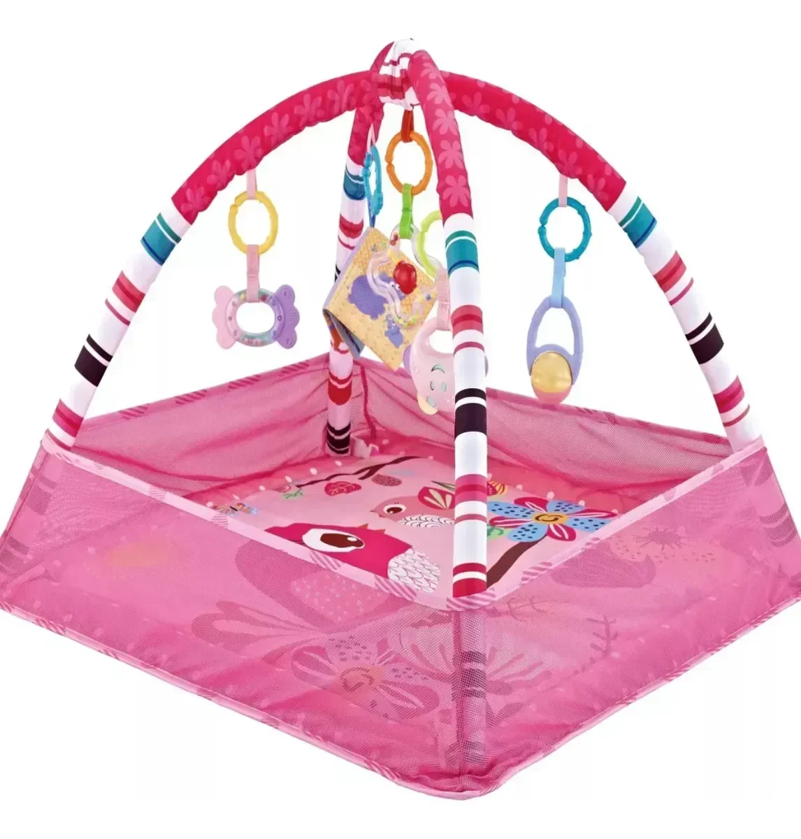 Ver imagem 1 de Tapete Interativo Infantil com Acessorios Suspensos SNH49 Snel Home Cor: Rosa