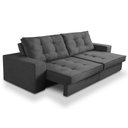 Ver imagem 6 de Sofá Retrátil e Reclinável 2 Lugares 2,30m com Molas Giovana Suede Cinza Cinza