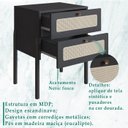 Ver imagem 3 de Kit 02 Mesas de Cabeceira Palhinha 27933 Linha Oslo Nero Artesano