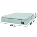 Ver imagem 4 de Cama Box Baú Casal Colchão Espuma D45 Lazio Pillow Top Suede Branco/bege Hellen