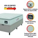 Ver imagem 6 de Cama Box Baú Casal Colchão Espuma D45 Lazio Pillow Top Suede Branco/bege Hellen