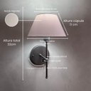 Ver imagem 3 de Kit 2 Arandelas Luminaria de Parede Clássico com Cúpula Ref 16 Decoração Casa Sala Quarto Banheiro