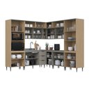 Ver imagem 7 de Cozinha Completa Modulada de Canto 11 Peças com Cristaleira e Porta Ripada Lavínia