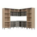 Ver imagem 5 de Cozinha Completa Modulada de Canto 11 Peças com Cristaleira e Porta Ripada Lavínia