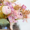 Ver imagem 4 de Arranjo de Flores Artificiais Camélias no Vaso de Vidro 23cm | Formosinha