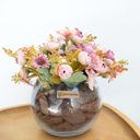 Ver imagem 1 de Arranjo de Flores Artificiais Camélias no Vaso de Vidro 23cm | Formosinha