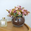 Ver imagem 2 de Arranjo de Flores Artificiais Camélias no Vaso de Vidro 23cm | Formosinha