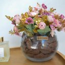 Ver imagem 3 de Arranjo de Flores Artificiais Camélias no Vaso de Vidro 23cm | Formosinha