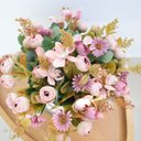 Ver imagem 5 de Arranjo de Flores Artificiais Camélias no Vaso de Vidro 23cm | Formosinha