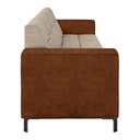 Ver imagem 6 de Sofá Living Decorativo Houston 2 Lugares 200cm Pés em Metal Linho/ Pu Bege Escuro/ Marrom G33 - Gran
