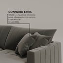 Ver imagem 7 de Sofá Cama Retrátil em Madeira Eucalipto e Linho 230cm Uruguai Cinza Escuro