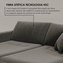 Ver mais imagens de Sofá Cama Retrátil em Madeira Eucalipto e Linho 230cm Uruguai Cinza Escuro