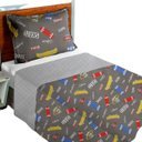 Ver imagem 4 de Colcha Infantil Solteiro Dupla Face Menino e Menina Skate