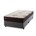 Ver imagem 2 de Conjunto Cama Box Solteirão c/ Molas Ensacadas Allura Cinza 96x203x58